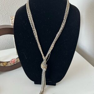 Elegant Silver Beaded Necklace